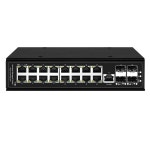 L3 관리형 16포트 산업용 스위치 410G SFP+ 업링크 802.3at/bt 호환 : 마니소소온