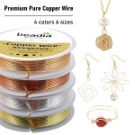 steel wire forming kit0.3mm-1.0mm 순수 구리선 오래 지속되는 색상 유지 | 부식 높은 유연성 보석 공예 비딩 와이어 랩핑 : 세계적마켓