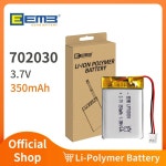 EEMB 1~10개 702030  3.7V 리튬 폴리머 배터리 350mAh 충전식 이온 L : 한라물산2