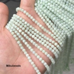천연 AA 4mm 버마 옥 부드러운 라운드 루즈 비즈 보석 만들기 DIY 팔찌 목걸이 38cm 1 strand : 주니안스토어1009