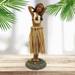 춤추는 소녀 피규어 훌라 댄서 자동차 장식 미니 하와이안 대시보드 인형 : 베터트레이드