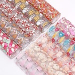 크리스마스 투명 PVC 젤리 인조 가죽 시트 비닐 DIY 활 공예 커버 J2941 20x30cm : 추월소소온