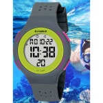 다이빙워치 여성용 LED 02 01 Pink 가죽 커플 없음 2 얇은 Pink Watch : 화이트트리001