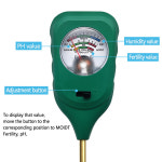 pH 산도 알칼리도 시험기 토양 삼중 감지 포인터형 수분 측정용 비옥도 측정기 : 골든104