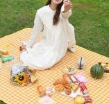 프리미엄 방수 접이식 돗자리L 캠핑 한강 나들이 피크닉 매트 휴대용 경량 야외 대형 소풍 : 담아보세오