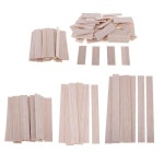 직사각형 미완성 발사 나무 스틱 어린이를위한 은못 막대 모델 만들기 DIY 공예 홈 웨딩 파티 장식 : 추월소소온