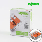 와고 커넥터 221-413 1박스 3P 3폴 WAGO 모든 전선 와이어 연결 단자 : KS상사