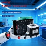 NEMA17 17HS3401S+TB6600 스테퍼 모터 2.8V 1.3A 2상 4선 3D 프린팅 액세서리 제조사 직판 : 한백전기