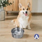 슬로우 도그 워터 볼 스테인리스 스틸 무유출 방수 디자인 섭취량 조절 대형 내구성 강아지 물그릇 : PICKS MALL