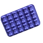 모양 실리콘 몰드 3개 특이한몰드 푸딩틀 파티 얼음 4PCS 데코 자주색 : 스튜디오 느비에