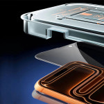 1-5PCS 소수성 코팅 먼지 없는 설치 프라이버시 스크린 보호기 아이폰 17 프로 맥스 아이폰17 프로 에어 강화 유리 : 골든107