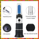 홍보 1Pcs 휴대용 굴절계 휴대용 Brix 굴절계 ATC 수분 12-27% 꿀 양봉 T : 골든109