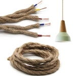 빈티지 대마 로프 펜던트 조명 장식 케이블 DIY 조명 액세서리 대마 케이블 2 코어 3 코어 와이어 18awg 20awg 2 core 0.5mm2 1 meter... 