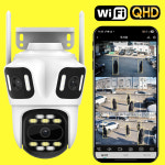 3채널 실외 CCTV 외부 감시카메라  IP카메라 방범용 매장 농막  CCTV 무선 와이파이 : 아이카코리아