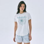 [마르디 메크르디 악티프] AIRLIFT relax fit top flowermardi_IVORY PISTACHIO : 마르디 메크르디