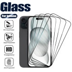 아이폰 16 15 17 프로 맥스 14 플러스 12 13 미니용 강화유리 1-3개 아이폰 XS 11 프로 보호 커버 글라스 : 골든107