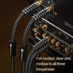 하이파이 스테레오 페어 RCA 케이블 하이엔드 OCC 및 은도금 신호 이중 차폐 금도금 플러그 앰프 오디오 : GS유통사