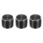 3pcs 포텐시오미터 노브 너울드 샤프트 블랙 알루미늄 6mm 다이아. 회전 21mm x 17mm 기타 볼륨 조절 17mmx13mm Gold : 포멜로샵123