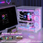 Sirlyr RGB PSU 케이블 커버 세트, 두 개의 조명 패널, 모듈식, 24핀 ATX 장착, 8핀 GPU 12V WR 전원 공급 연장 - PC 빌드용 원격 ARGB 제어... 