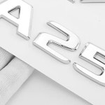 플랫 ABS 트렁크 엠블럼 배지 스티커 GLC43 GLC63 GLC63s V8 Biturbo 4matic 메르세데스 벤츠 호환 AMG X253 자동차 로고 스티커... 