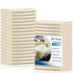 페리어터 40개 20x20인치 치즈 천으로 100등급 치즈 천으로 염색하기 위한 헴드 비표백 면 재사용 가능한 머슬린 천 백 치즈 만들기 주스... 