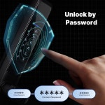 MOES Tuya WiFi 스마트 전자 도어 잠금 장치 실내 원격 지문 비밀번호 IC 카드 해제 배터리 구동 호텔 아파트 : 벨로비즈100