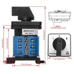 헤셴 캠 셀렉터 전환 스위치 SZW26 20 123.3 B11R 35mm DIN 레일 마운트 660V 20A 3 위치 3상 12 단자 CE TUV 목록 : 골든duffy4