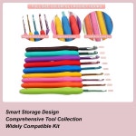 초보자용 코바늘 뜨개질 키트 DIY 공예 성인용 스타터 미술 교사 프로젝트 휴일 애호가용 : 반월무역20