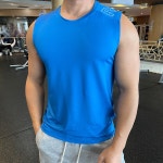 러닝 조끼 남성용 보디빌딩 스판덱스 탱크 탑 운동 피트니스 민소매 셔츠 타이트한 탄력 0603 black XXXL : 퍼니 트레이드