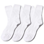 1996스탠다드 1057 베이직 화이트 스포츠 삭스 3켤레 세트 : 1996 스탠다드