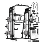 가비라이프 스미스 머신 홈 짐 올인원, 2200LBS 스쿼트 랙 파워 케이지, 스미스 바, LAT 풀다운, 케이블 시스템, 레그 홀드다운 등 부착물, 운동... 