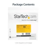 StarTech.com Mini DisplayPort to DVI 어댑터 - DP DVI-D 컨버터 1080p 비디오 mDP 또는 Thunderbolt 1/2 Mac /PC 모니터 : 델루체스토어