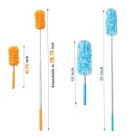 4피스 멀티 더스터 세트 가능한 12-31인치 세탁 가능 재사용 극세사 및 샤닐 더스터 사무실용 컴퓨터 가구 : greenwelcome