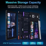 JJGJ 2026 안드로이드 15 태블릿, 키보드 포함, 26GB+256GB, 2TB 확장, 옥타코어 포함 10인치 8000mAh, 5G WiFi, BT5.0, 와이드바인 L1... 