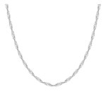 아 레 솔리드 925 스털링 실버 화이트 골드 다이아몬드 컷 싱가포르 체인 링크 목걸이 1 4mm 강력한 변색 저항성 저자극 니켈 프리 주얼리... 