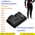 Glovii  장갑 GXRGXBGJ1GJ1GGJ1CGJ1RGP1GP1GGP1CGP1R 용 모바일 워밍 배터리 GLP7421 2000mAh : 알디컴퍼니11