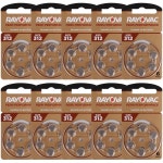 보청기 배터리 RAYOVAC 피크 60 개 (카드 10 개), A312 312A ZA312... S312, 60 개 보청기 배터리 아연 공기 A312 312 : 올트레이드100