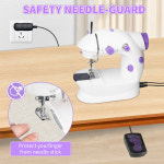 가정용 202 소형 재봉틀 핸드 헬드 재봉틀 라이트 커터 풋 페달 휴대용 야간 조명 재봉틀 : 제이앤진0