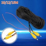 자동차 후방 카메라 RCA 케이블 10m 12m 15m 차량 후진 멀티미디어 모니터 연장 AV 코드 액세서리 : 그린릴리다
