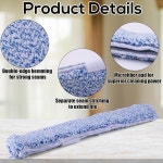 극세사 창문 클리닝 리필 6개 35CM 14인치 재사용 세척 가능한 스퀴지 슬리 DS L7 4 : Westera