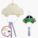 헤이지 C0302 자동차나무도어벨 어르신공예 요양원미술프로그램 생활용품만들기 : 헤이지03