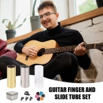 기타 핑거 슬라이드 60mm 어쿠스틱 라이브 공연  연습 톤위한 음악   키트 : JDMall09