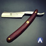 이발소 수동 면도기 백단향 손잡이 S45C 탄소강 블레이드 스트레이트 G1123 4 개/세트 : WEE MARKET