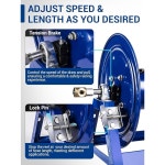 MEKOH 압력 세척 호스 릴 3 /8 x350ft 핸드 크랭크 파워 1 /4 x455ft 5000PSI 트레일러/월 마운트 헤비 듀티 스틸 물용 A 프레임 수동... 