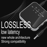 aptX-Adaptive/LL/HD Bluetooth 오디오 송신기 자동차 TV PC 용 3.5MM AUX 낮은 대기 시간 무손실 음악 무선 어댑터 : 백암소소온