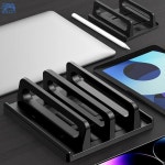 조절식 수직 4in 아이패드용 스탠드 북 절약 델 서 크롬북 1 공간 ABS 노트북 플라스틱 디자인 오리지널 스크럽 블랙 단위용 : 화이트트리002