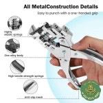 다기능 구멍 펀처 PVC 플라스틱 ID 커터 종이 태그 신원 편지지 사무용품 : 원클릭마켓01