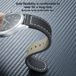 해밀턴 필드 시리즈 H7055/H7060/H7045 남성용 방수 스포츠 가죽 시계줄부드러운 송아지 가죽 시계 체인 포함 : 엠에이치월드365