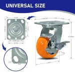 HANDSAMMU 10 1CM 2인치 코어 튼튼한 폴리우레탄 적합 크라운 2팩 362 4 X 2  2 Pack Brake : 쇼퍼픽1