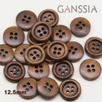[호환제품] 50 개/세트 크기 10mm25mm 자연 어두운 갈색 나무 단추 정장 코트 슬리브 바느질위한 4 구멍 (SS1031) : JDMall10
